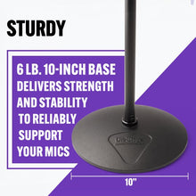Load image into Gallery viewer, On-Stage MS9510 Production-Grade One-Handed Mic Stand with Round Base