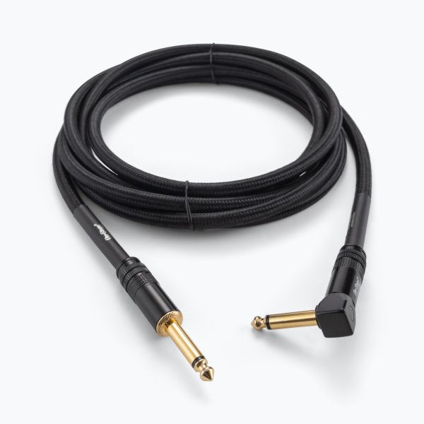On-Stage OSPRO-ICR-10 Production-Grade Braided Instrument Cable (Right Angle to Straight) 10 ft