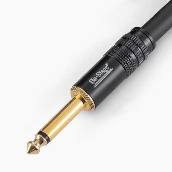 On-Stage OSPRO-ICR-10 Production-Grade Braided Instrument Cable (Right Angle to Straight) 10 ft