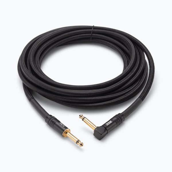 On-Stage OSPRO-ICR-15 Production-Grade Braided Instrument Cable (Right Angle to Straight) 15 ft