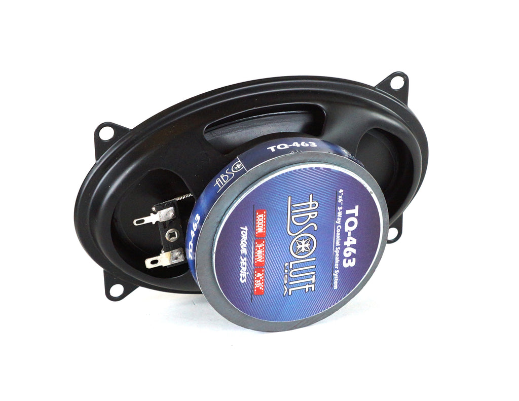 2 Absolute TQ-463 4X6" 400W 3-Way full-range Coaxial Loudspeakers Car Speakers