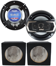Charger l'image dans la galerie, Absolute TQ-654 6.5" 400W 4-Way Coaxial Car Speakers + 6X9" Enclosure Empty Box