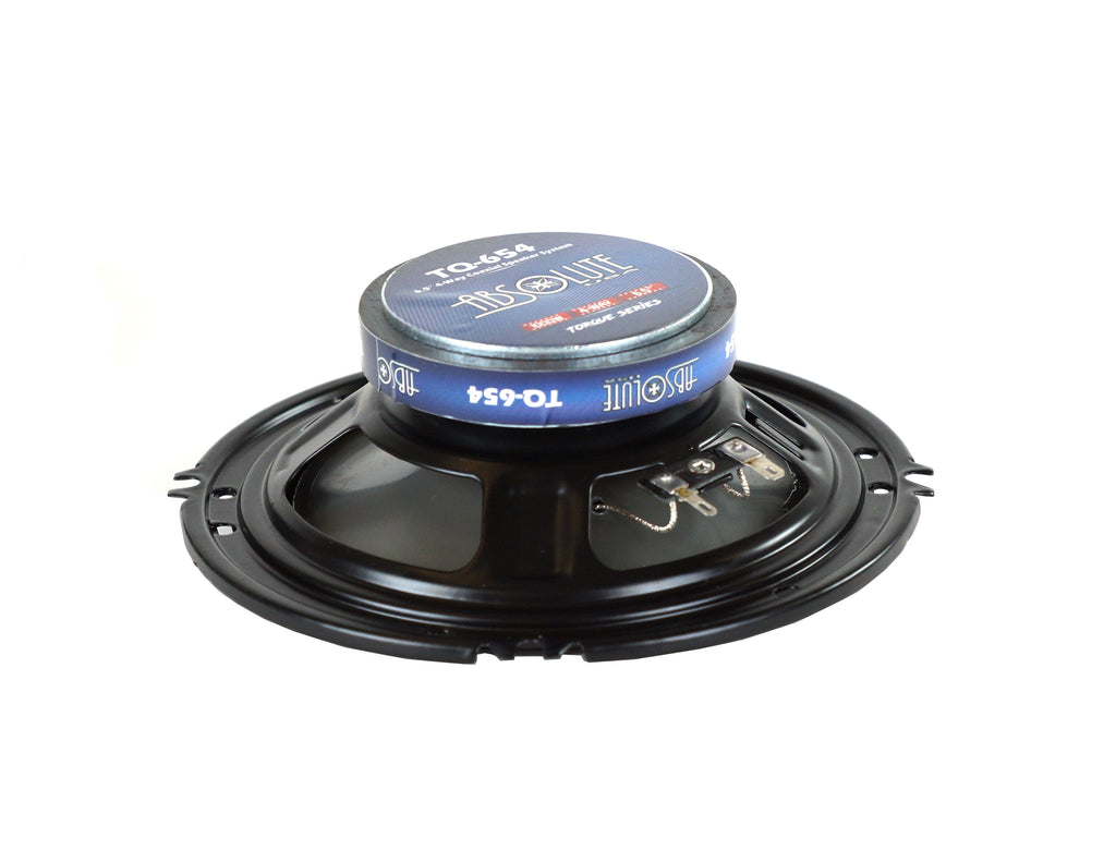 Absolute TQ-654 6.5" 400W 4-Way Coaxial Car Speakers + 6X9" Enclosure Empty Box