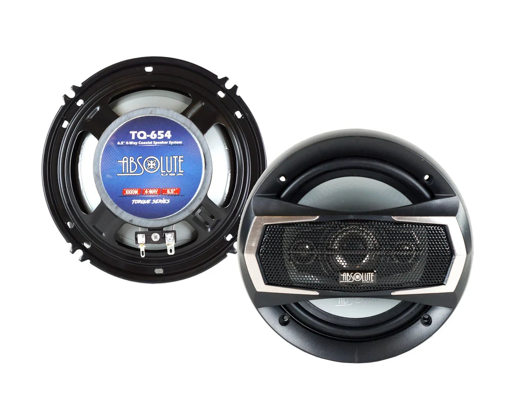 TQ-654 6.5" 4-Way Speakers + 82-9601 Fit Harley Davidson 1998-2013 Electra Glide w/Fairing