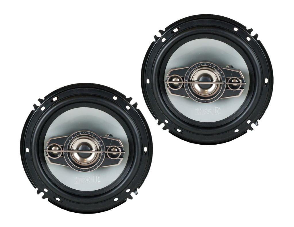 Absolute TQ-654 6.5" 400W 4-Way Coaxial Car Speakers + 6X9" Enclosure Empty Box