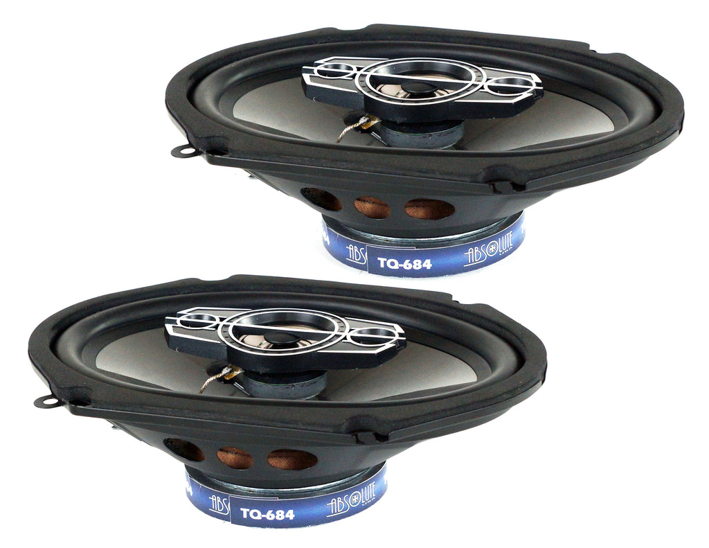 2 Pair Absolute TQ-684 6"x8" 600W 4-Way Coaxial Loudspeakers Car Speakers