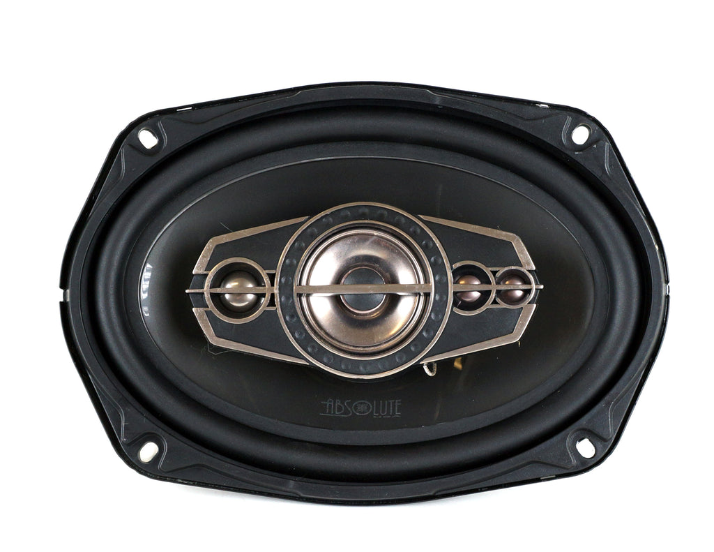 Absolute TQ-695 6x9" 5-Way Coaxial Car Speakers 600W Pair Carbon Fiber Cone Full-Range Audio Upgrade
