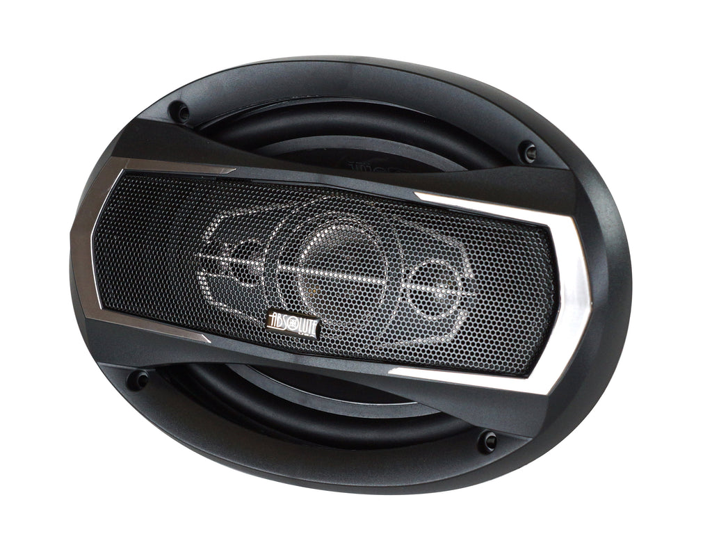 Absolute TQ-695 6x9" 5-Way Coaxial Car Speakers 600W Pair Carbon Fiber Cone Full-Range Audio Upgrade