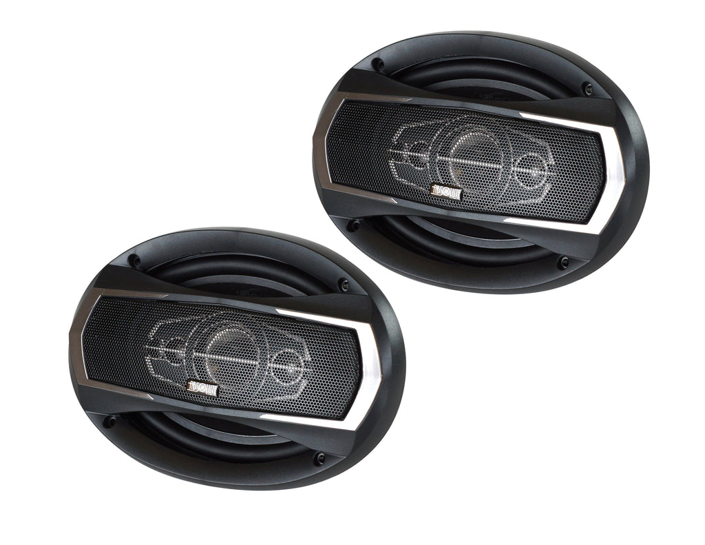 Absolute TQ-695 6x9" 5-Way Coaxial Car Speakers 600W + 6X9" Enclosure Empty Box