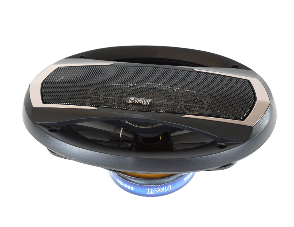 Absolute TQ-695 6x9" 5-Way Coaxial Car Speakers 600W + 6X9" Enclosure Empty Box