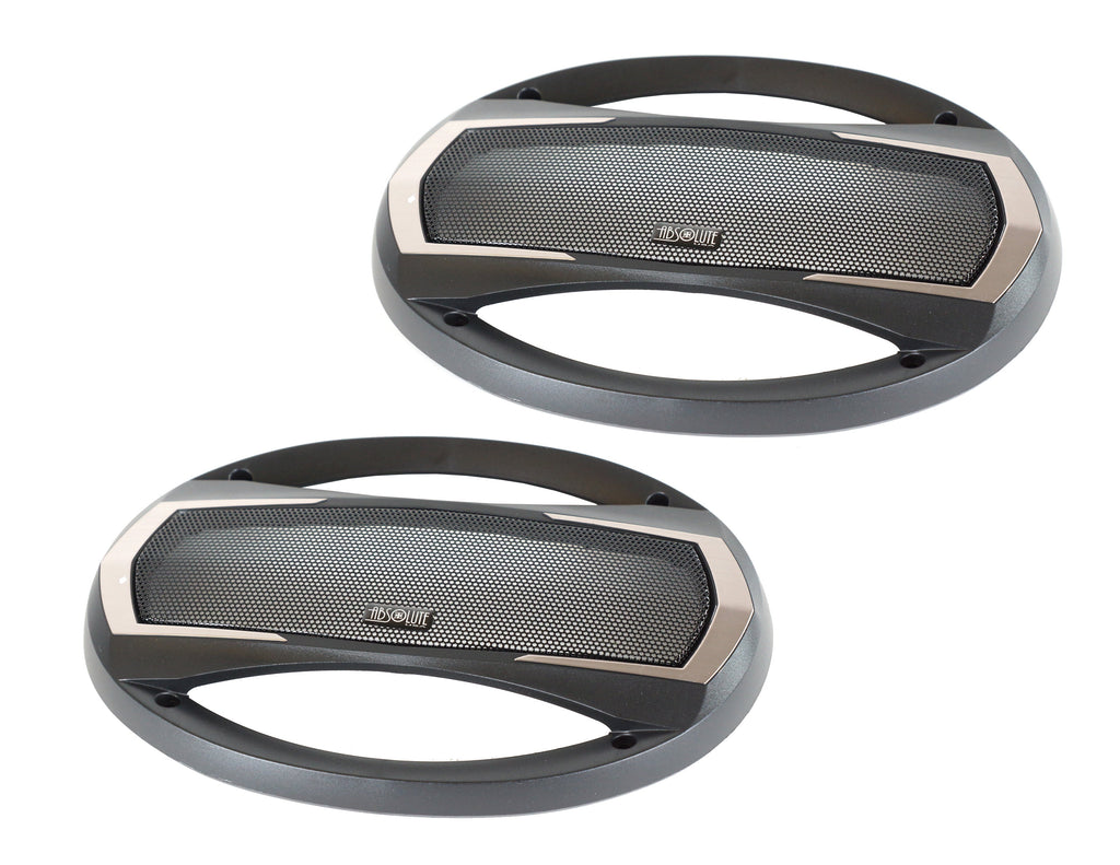 Absolute TQ-695 6x9" 5-Way Coaxial Car Speakers 600W Pair Carbon Fiber Cone Full-Range Audio Upgrade