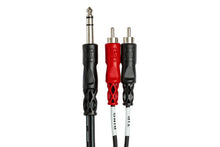 Charger l'image dans la galerie, Hosa TRS-202 Insert Cable 1/4" TRS Male to Dual RCA Male 6 foot