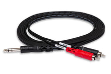 Charger l'image dans la galerie, Hosa TRS-202 Insert Cable 1/4" TRS Male to Dual RCA Male 6 foot