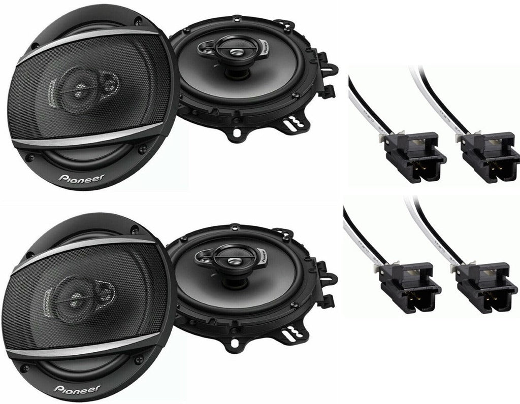 4 Pioneer TS-A1680f 6.5" 350-Watt 4Way Speakers + Metra 72-4568 Speaker Harness for Selected General Motor Vehicles