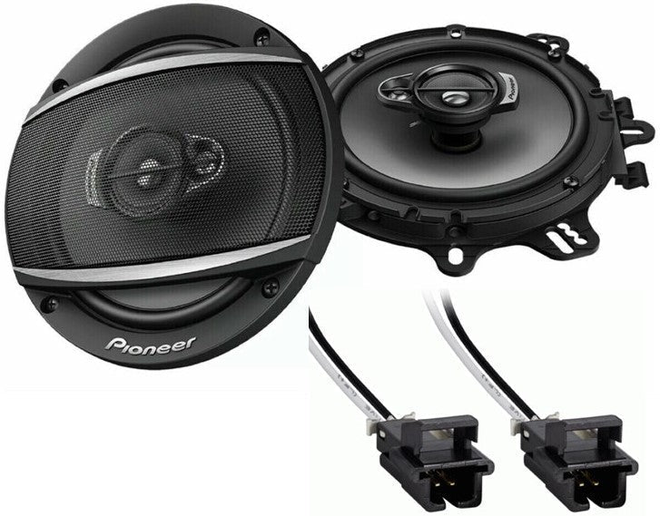 Pioneer TS-A1680f 6.5" 350-Watt 4Way Speakers + Metra 72-4568 Speaker Harness for Selected General Motor Vehicles