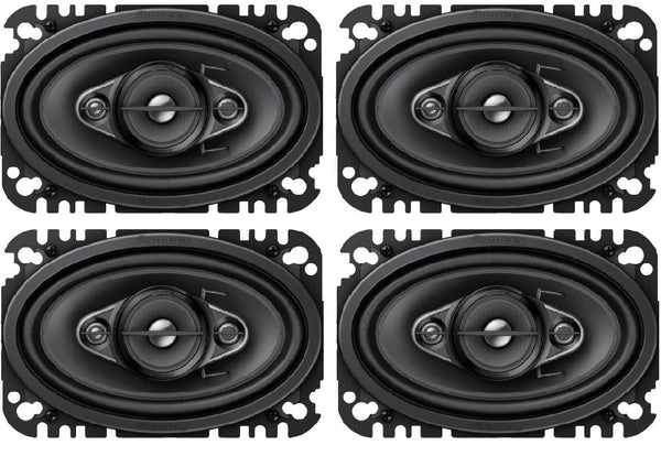 2- Pairs Pioneer TS-A4670F 4 x 6" 4-Way 210 Watts Coaxial Car Speaker