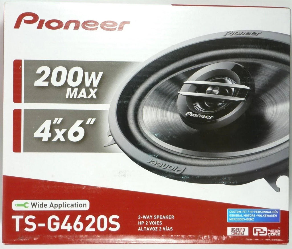 Pioneer TS-G4620S 400W Max 60W RMS 4" x 6" G-Series 2-Way Coaxial Car Speakers