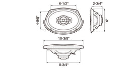 Pioneer TS-G6930F 800W Peak (90W RMS) 6x9