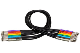 Hosa TTS-845 Balanced TT Patch Cable 8-pack 1.5 foot