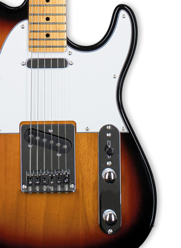 Tagima TW 55-SB-LF/WH Solid Poplar Tele Style Electric Guitar - Sunburst