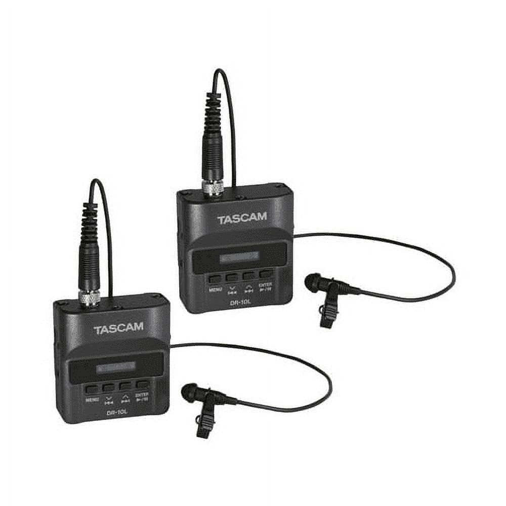 Tascam DR-10L Compact Digital Audio Recorder and Lavalier Mic Combo (2 Pack)