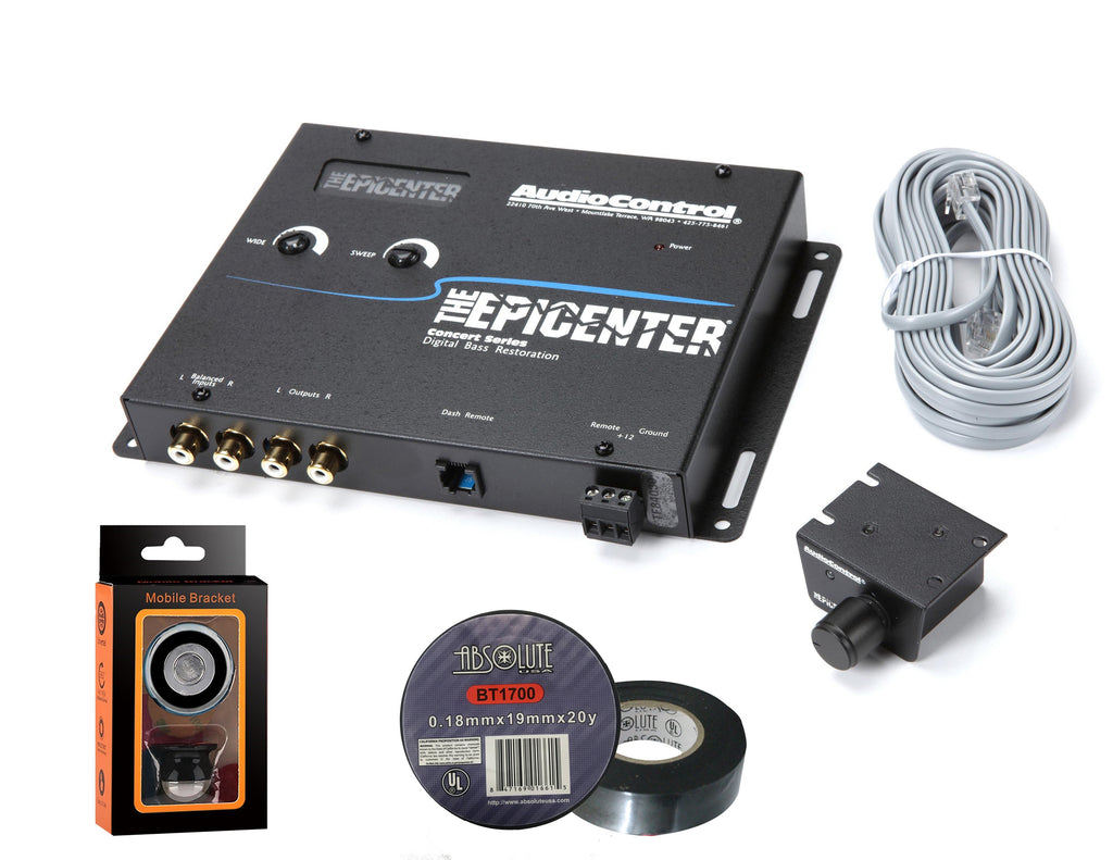 AudioControl The Epicenter Digital Bass Restoration Processor + Free Absolute Electrical Tape+ Phone Holder