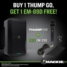 Load image into Gallery viewer, Mackie Thump GO 8&quot; Portable Battery-Powered Loudspeaker+Free Mackie Microphone EM89D
