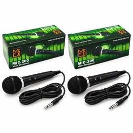 2 MR DJ MIC200 Karaoke Dynamic Vocal Wired Microphone