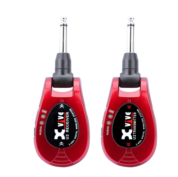 Xvive Audio U2 Digital Wireless System 2.4 GHz for Guitars - Red