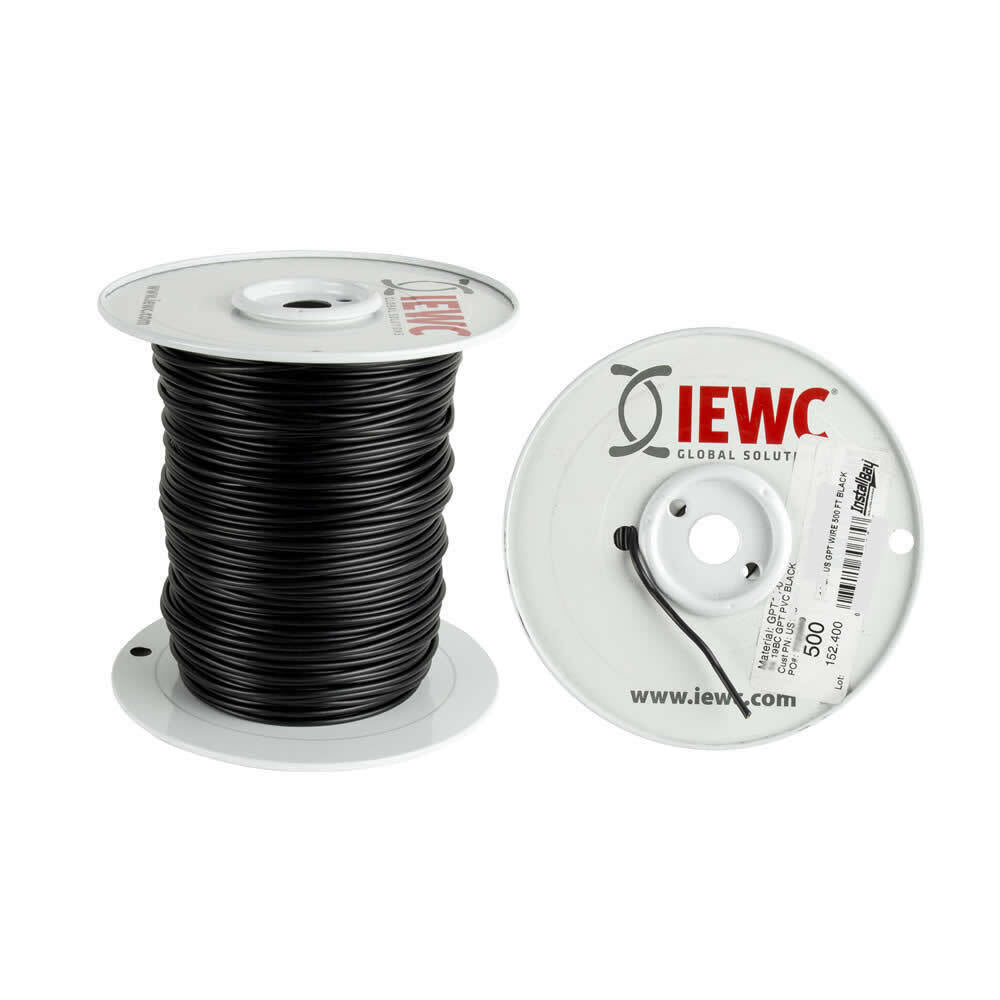 Install Bay US16500BK 16 GA US GPT All Copper Primary Wire Black - Coil of 500 Ft
