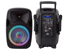 Load image into Gallery viewer, USPROBAT12 12&quot; Speaker PA System Wireless Mic Bluetooth Rechargeable + Stand