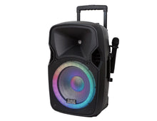 Load image into Gallery viewer, USPROBAT12 12&quot; Speaker PA System Wireless Mic Bluetooth Rechargeable + Stand