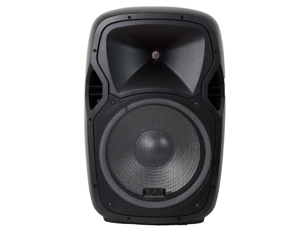 15" Wireless Portable PA Speaker System 3500W Powered Bluetooth Indoor & Outdoor DJ Stereo Loudspeaker USB SD MP3 AUX Input Flashing Party Light FM Radio