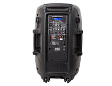 Load image into Gallery viewer, USPROBAT15 15&quot; Speaker PA System Wireless Mic Bluetooth Rechargeable + Stand