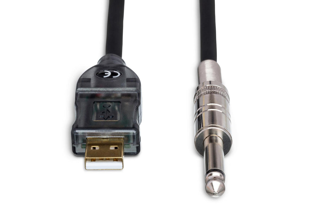 Hosa USQ-110 TRACKLINK Guitar USB Interface 1/4" TS Male to USB Type A 10 foot