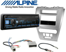 Charger l&#39;image dans la galerie, Alpine UTE-73BT, Single-DIN Digital Media Stereo w/ Bluetooth, USB &amp; Auxiliary + Metra 99-5821S Single or Double DIN Dash Kit for Ford Fusion 2010-2012 - Silver