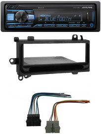 Alpine UTE-83BT Single-DIN Car Digital Media Stereo Bundle Fit 1994-2001 Dodge Ram