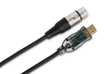 Load image into Gallery viewer, Hosa UXA-110 TRACKLINK Microphone USB Interface XLR3F to USB Type A 10 foot