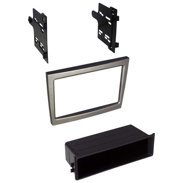 POR911S Dash Kit Fits select 2005-12 Porsche Single/Double-DIN Silver