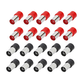 T-SPEC V0GA-FERR 20-Piece Red and Black 0/1GA Ferrules - Refill Pack