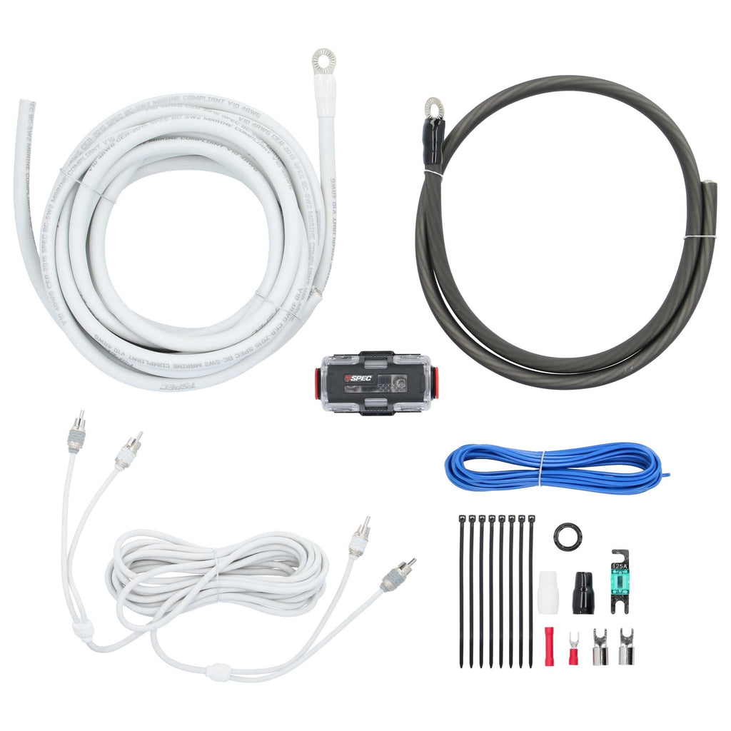 T-SPEC V10-AK4 v10 4 AWG Amp Kit - 2100 W with RCA Cable