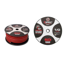 Load image into Gallery viewer, T-SPEC V10PW-1RD50 1/0 AWG 50ft Matte Red OFC Power Wire - v10 Series