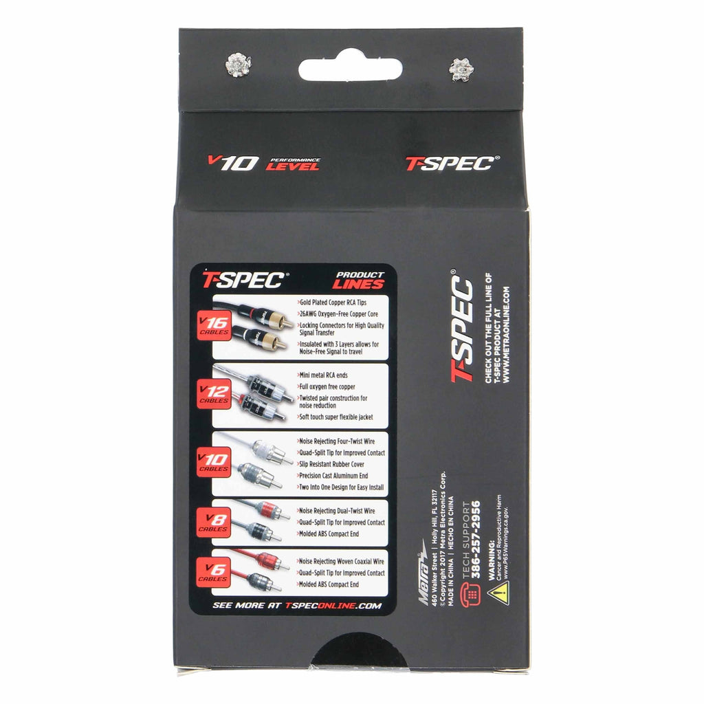 T-SPEC V10RY1 RCA v10 Series 2-Channel Audio Cable - 1F-2M