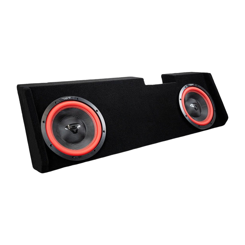 Cerwin Vega V12DV4MDV212RB Dual 12" Sealed Subwoofer Enclosure for 2019-Up Chevy Silverado / GMC Sierra Extended / Crew Cab with V12DV4