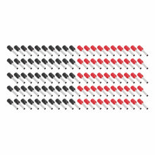 Load image into Gallery viewer, T-SPEC V1618GA-FERR 100-Piece Red and Black 16/18GA Ferrules - Refill Pack