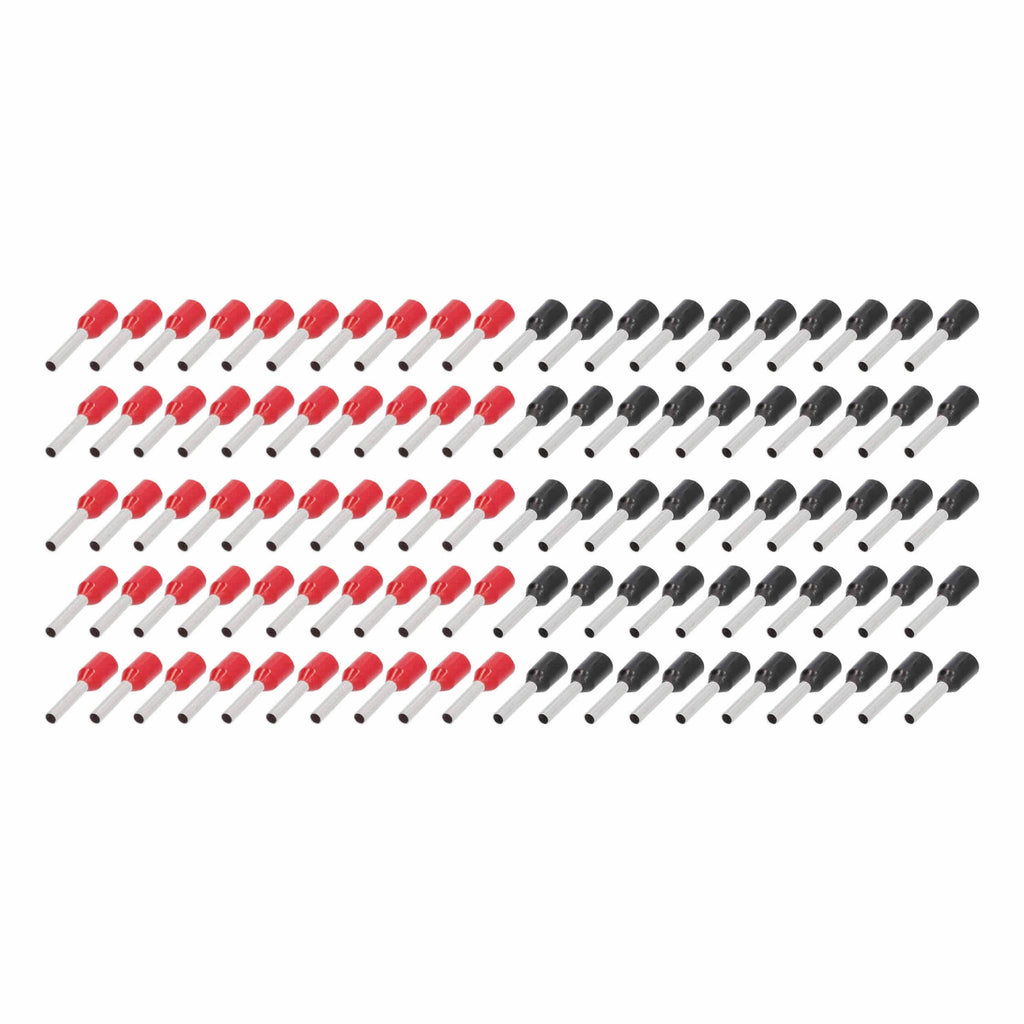 T-SPEC V1618GA-FERR 100-Piece Red and Black 16/18GA Ferrules - Refill Pack