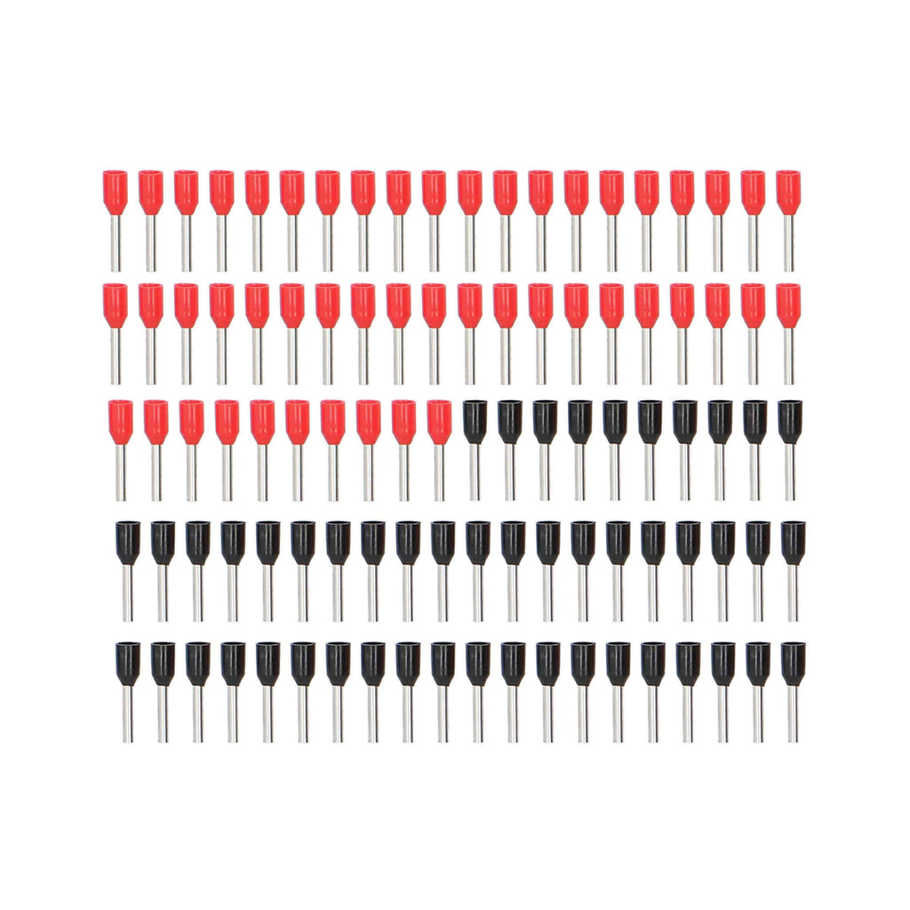 T-SPEC V1618GA-FERR 100-Piece Red and Black 16/18GA Ferrules - Refill Pack