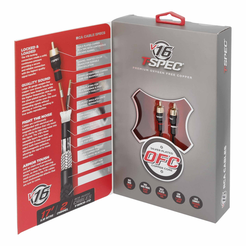 T-SPEC V16RCA-172 V16 Series RCA Audio Cables - 17 Feet