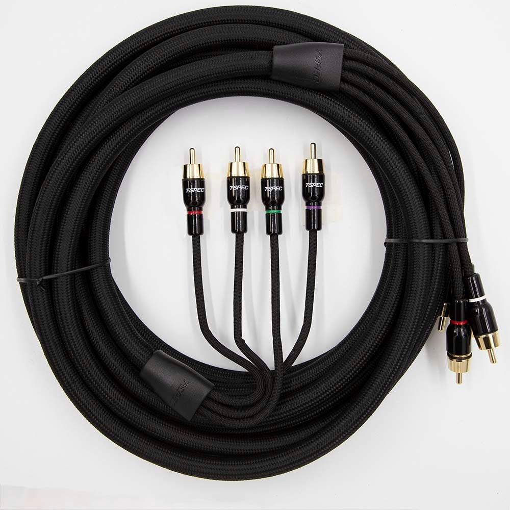 T-SPEC V16RCA-174 V16 Series 4 Channel RCA Audio Cables - 17 Feet