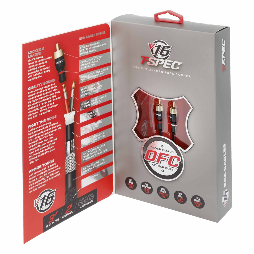 T-SPEC V16RCA-32 V16 Series RCA Audio Cables - 3 Feet